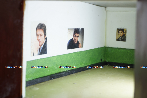 Диорама Гараж с мусорными баками , Modellux 1:43