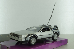 DeLorean DMC-12 from movie Back to the Future I 1983, WEL22443, Welly 1:24