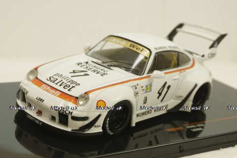 Porsche RWB 993 LBWK, white/decor, MOC322, IXO 1:43