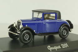 Peugeot 201 coupe, blue, 470214, Norev 1:43