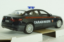Alfa Romeo, Guilia Carabinieri, 2015, blue white, Burago 1:24