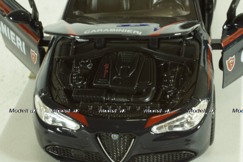 Alfa Romeo, Guilia Carabinieri, 2015, blue white, Burago 1:24