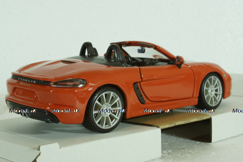 Porsche Boxster 718 (982) Spider 2016, orange, BU21087OR, Burago 1:24
