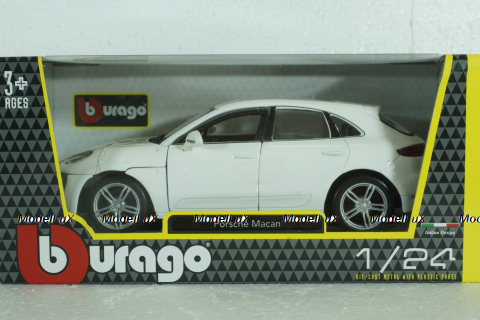 Porsche Macan 2013, white, BU21077W, Burago 1:24