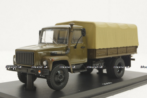 Газ-3309, хаки, SSM1153, SSM 1:43