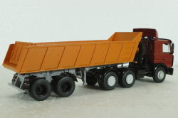 Маз-6422 с п/прицепом Маз-9506-20, красный/оранжевый, SSM7039, SSM 1:43