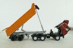 Маз-6422 с п/прицепом Маз-9506-20, красный/оранжевый, SSM7039, SSM 1:43