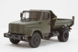 Зил-ММЗ-45085 самосвал, хаки, АвтоИстория 1:43