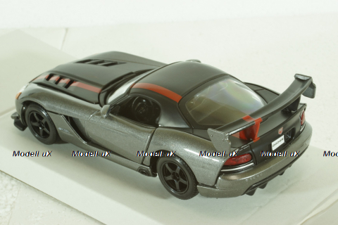 DODGE VIPER SRT-10 COUPE 2003 WITH RED LINE - GREY, BU22114GRY, Burago 1:24