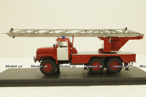 Ал-30 Зил-131, пожарная, белые двери, SSM1163, SSM 1:43
