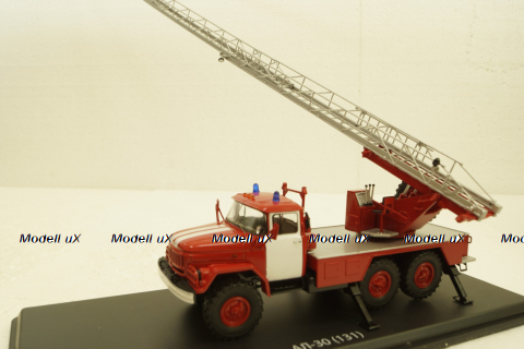 Ал-30 Зил-131, пожарная, белые двери, SSM1163, SSM 1:43