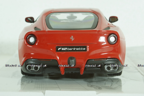 FERRARI F-12 BERLINETTA 2012 - RED, BU26007R,  Burago 1:24