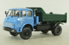 Маз-509Б самосвал 1977, голубой/зеленый, Н985, Наш Автопром 1:43