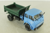Маз-509Б самосвал 1977, голубой/зеленый, Н985, Наш Автопром 1:43