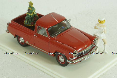 Газ-М22 Волга, Pick-up 1960, Merry Christmas, красная, 44480, NEO 1:43