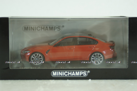 BMW M3 (G80) 2020, red metallic, 410020205, Minichamps 1:43 