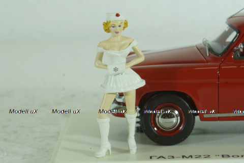 Газ-М22 Волга, Pick-up 1960, Merry Christmas, красная, 44480, NEO 1:43