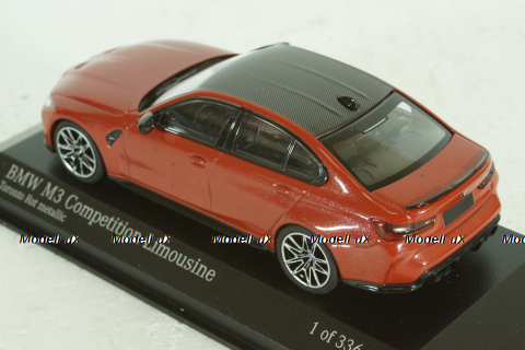 BMW M3 (G80) 2020, red metallic, 410020205, Minichamps 1:43 
