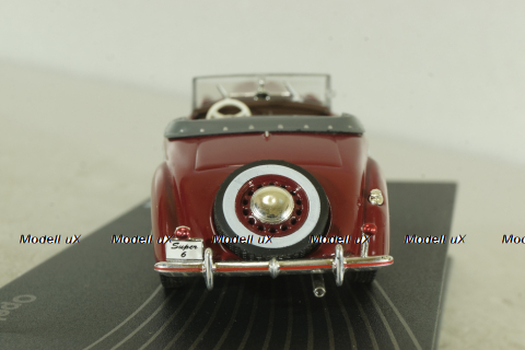 Opel Super 6 1937, red, OPC050, Opel Collection #50 1:43
