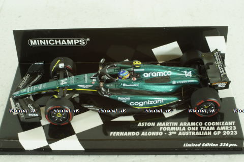 Aston Martin Aramco Cognizant, Formula One Team AMR23, Fernando Alonso, 3rd Australian GP 2023, 417230314, Minichamps 1:43