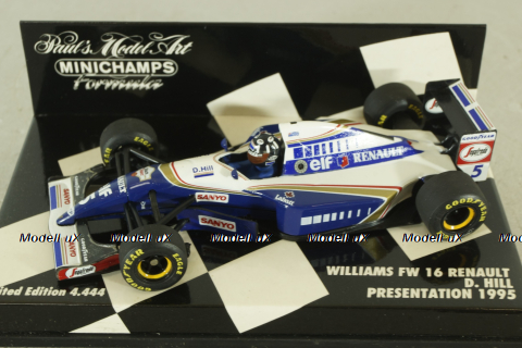 Williams Renault FW 16 #27, D.Hill  1995, 430950095, Minichamps 1:43