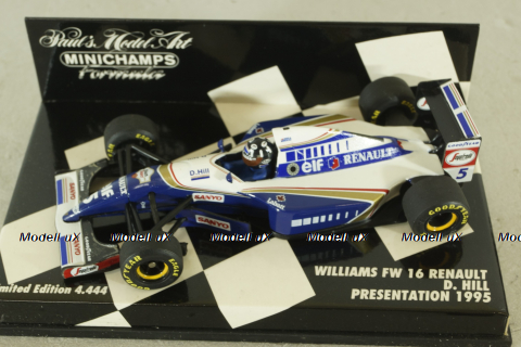 Williams Renault FW 16 #27, D.Hill  1995, 430950095, Minichamps 1:43