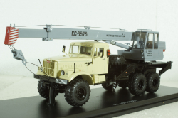 КРАЗ-255Б1 КС-3575 Автокран бежевый/серый, SSM1184, SSM 1:43