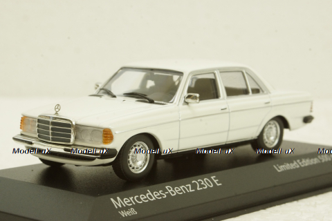 Mercedes 230E (W123) 1982, white, 943032206, Maxichamps 1:43