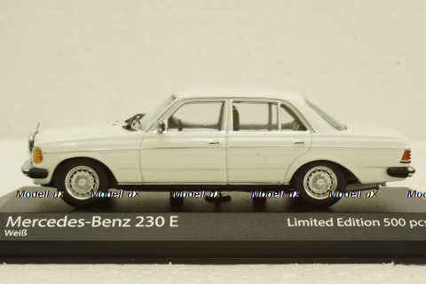 Mercedes 230E (W123) 1982, white, 943032206, Maxichamps 1:43