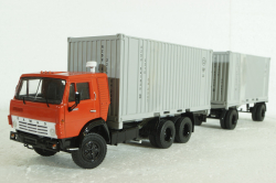 КАМАЗ-53212 контейнеровоз с прицепом ГКБ-8350, SSM7030, SSM 1:43