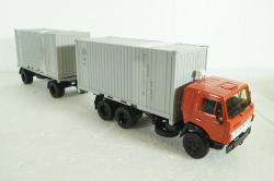 КАМАЗ-53212 контейнеровоз с прицепом ГКБ-8350, SSM7030, SSM 1:43