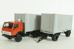 КАМАЗ-53212 контейнеровоз с прицепом ГКБ-8350, SSM7030, SSM 1:43