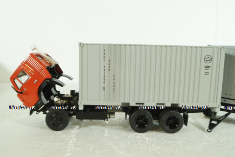 КАМАЗ-53212 контейнеровоз с прицепом ГКБ-8350, SSM7030, SSM 1:43