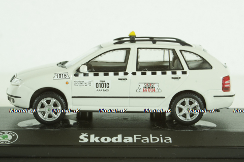 Skoda Fabia, taxi Praha, white,  143AXB-0145, Abrex 1:43