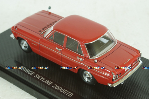 Nissan Prince Skyline 2000GTB 1965 red, 44237, Ebbro 1:43