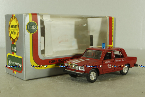 Ваз-2107, Пожарный, Агат 1:43