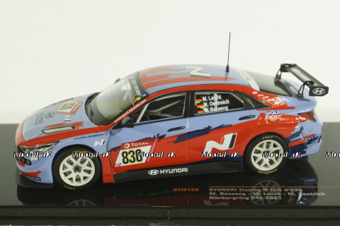 Hyundai Elantra N TCR, #830 Nurburgring, M.Basseng/M.Lauck/M.Oestreich, 2021, GTM159, IXO 1:43