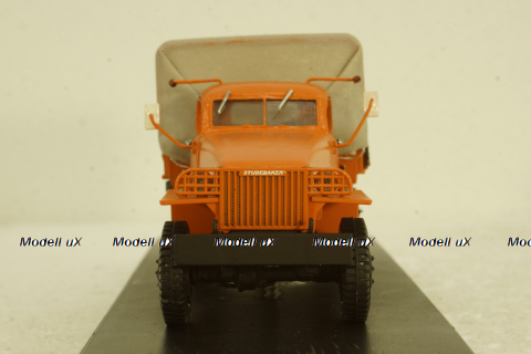 Studebaker US-6 бортовой с тентом, оранжевый, Modellux 1:43