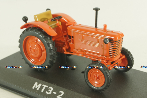 МТЗ-2 трактор 1954, красный, ТРАКТОРЫ история,люди,машины (Hachette) №13 1:43
