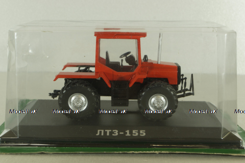 ЛТЗ-155 трактор 1988, красный, ТРАКТОРЫ история,люди,машины (Hachette) №30 1:43