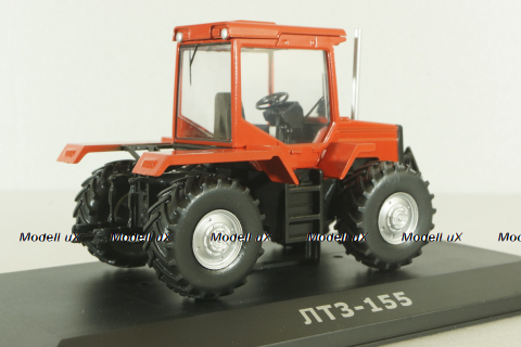 ЛТЗ-155 трактор 1988, красный, ТРАКТОРЫ история,люди,машины (Hachette) №30 1:43