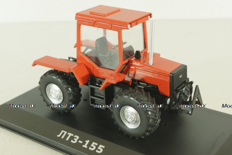 ЛТЗ-155 трактор 1988, красный, ТРАКТОРЫ история,люди,машины (Hachette) №30 1:43