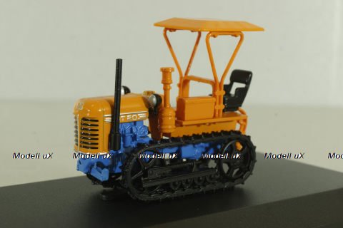 ДТ-20 гусеничный 1958, оранжевый, трактор, оранж/син., ТРАКТОРЫ история,люди,машины (Hachette) №71 1:43