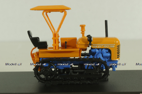 ДТ-20 гусеничный 1958, оранжевый, трактор, оранж/син., ТРАКТОРЫ история,люди,машины (Hachette) №71 1:43