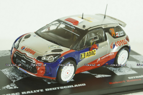 Citroen DS3 RRC #74, Rally Germany 2013, Robert Kubica/Maciej Baran,  Vencedores de Rally #23, Altaya 1:43 ( Чешская Серия) с журналом!