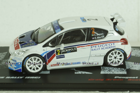 Peugeot 208 T16 #2, Rally Akropolis 2014, Craig Breen/Scott Martin, Vencedores de Rally #17, Altaya 1:43 ( Чешская Серия) с журналом!