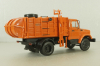 МКМ-2 мусоровоз с боковой загрузкой на шасси Зил-43З3 1986, оранжевый, Киммерия 1:43