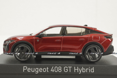Peugeot 408 GT Hybrid 2023, red, 474811, Norev 1:43