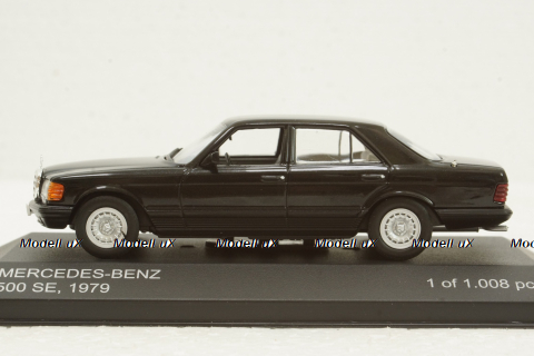 Mercedes 500SE (W126) 1979 black, WhiteBox 1:43