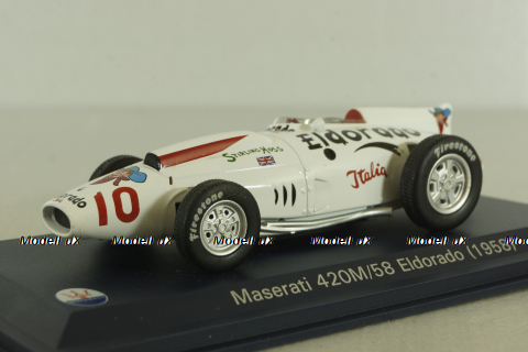 Maserati 420M/58 Eldorado 1958, white, Leo Models 1:43